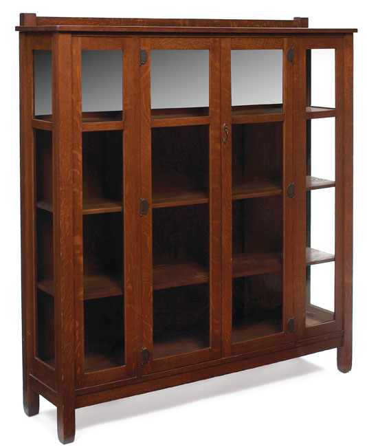 Appraisal: Stickley Brothers china cabinet large two-door form with hammered strap