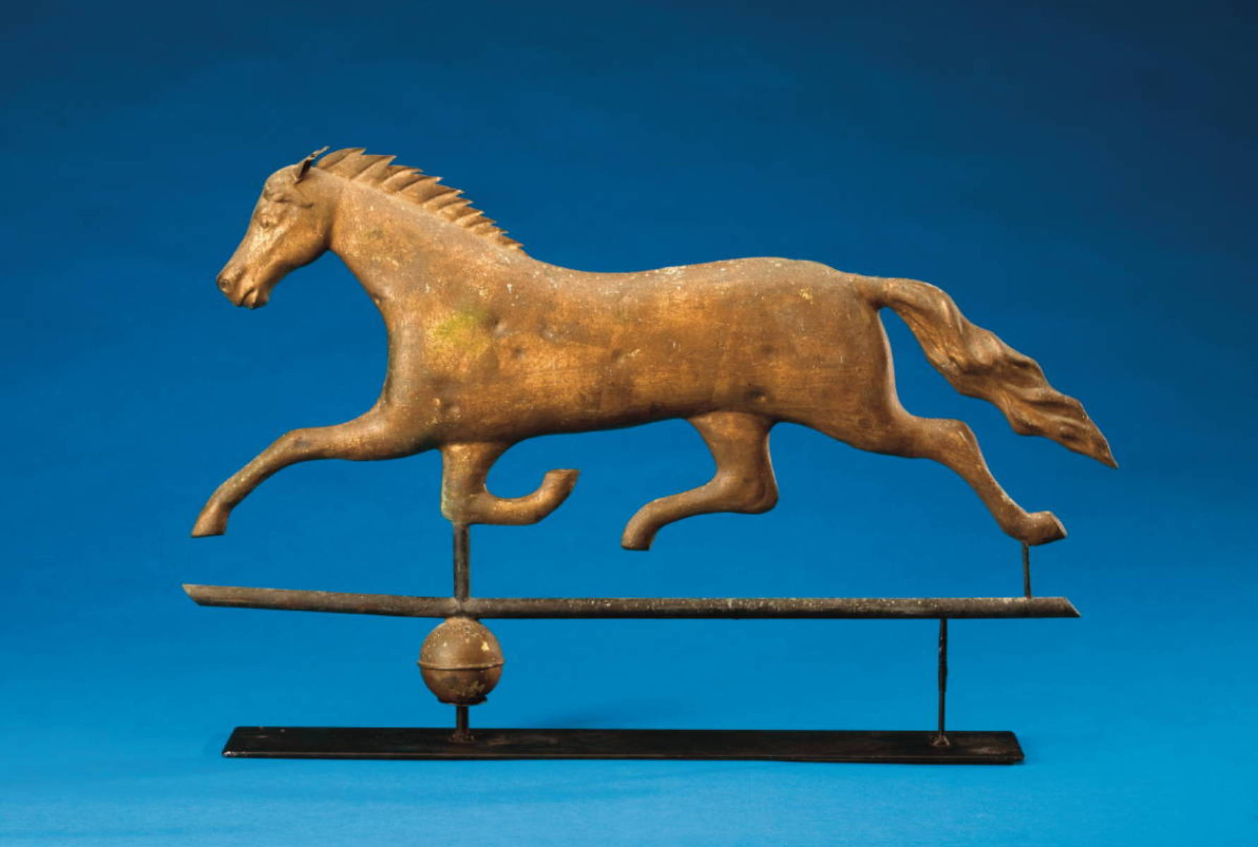 Appraisal: FULL BODIED COPPER quot PACING quot HORSE WEATHERVANE PROBABLY A