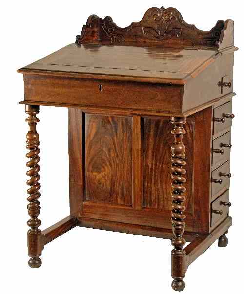 Appraisal: An Anglo-Indian padouk wood Davenport desk cm x