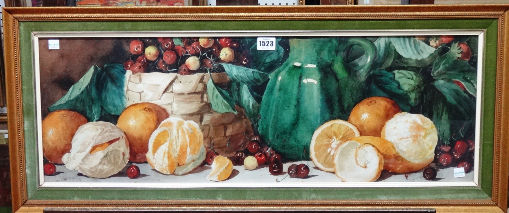 Appraisal: Arthur Dudley Giovanni Barbaro - Still life of fruit watercolour