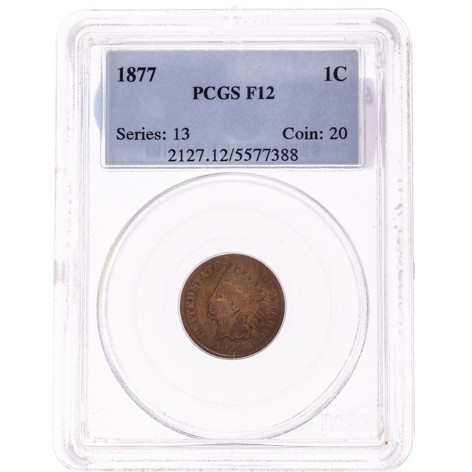 Appraisal: INDIAN CENT PCGS F KEY DATE