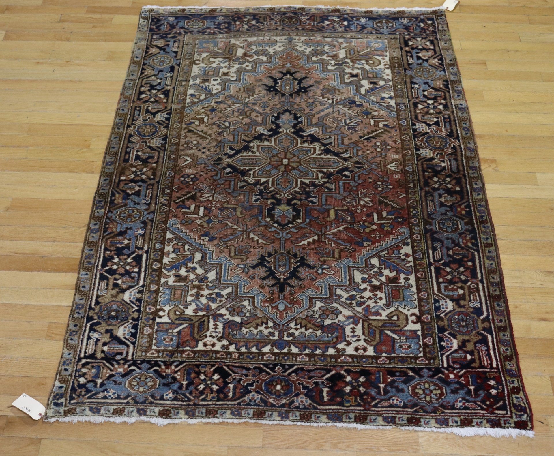 Appraisal: VINTAGE FINELY HAND WOVEN HERIZ CARPET Nice size and pattern