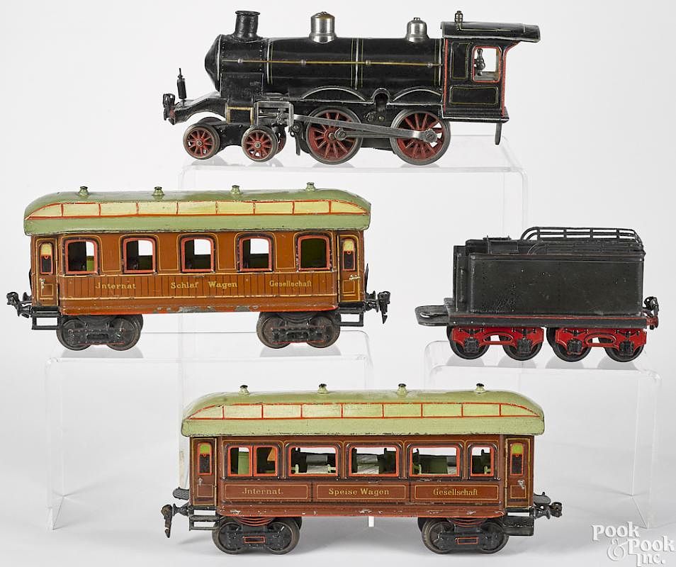 Appraisal: Marklin gauge four-piece passenger train set Marklin gauge four-piece passenger