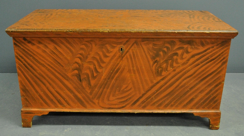 Appraisal: - Pennsylvania smoke decorated blanket chest c h x w