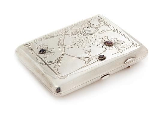 Appraisal: A Russian Silver Cigarette Case Joint-Stock Company of Moscow Goldsmiths