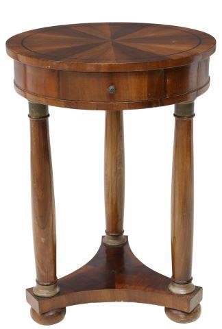 Appraisal: French Empire style mahogany gueridon side table th c circular