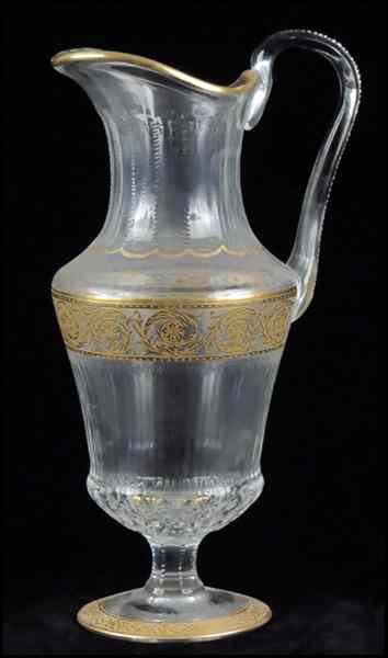 Appraisal: ST LOUIS GILT CRYSTAL PITCHER Height '' Condition No Specific