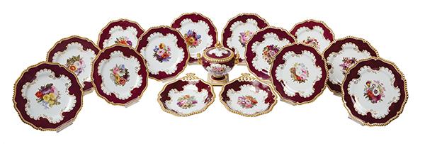 Appraisal: A WORCESTER FLIGHT BARR AND BARR PORCELAIN PART DESSERT SERVICE