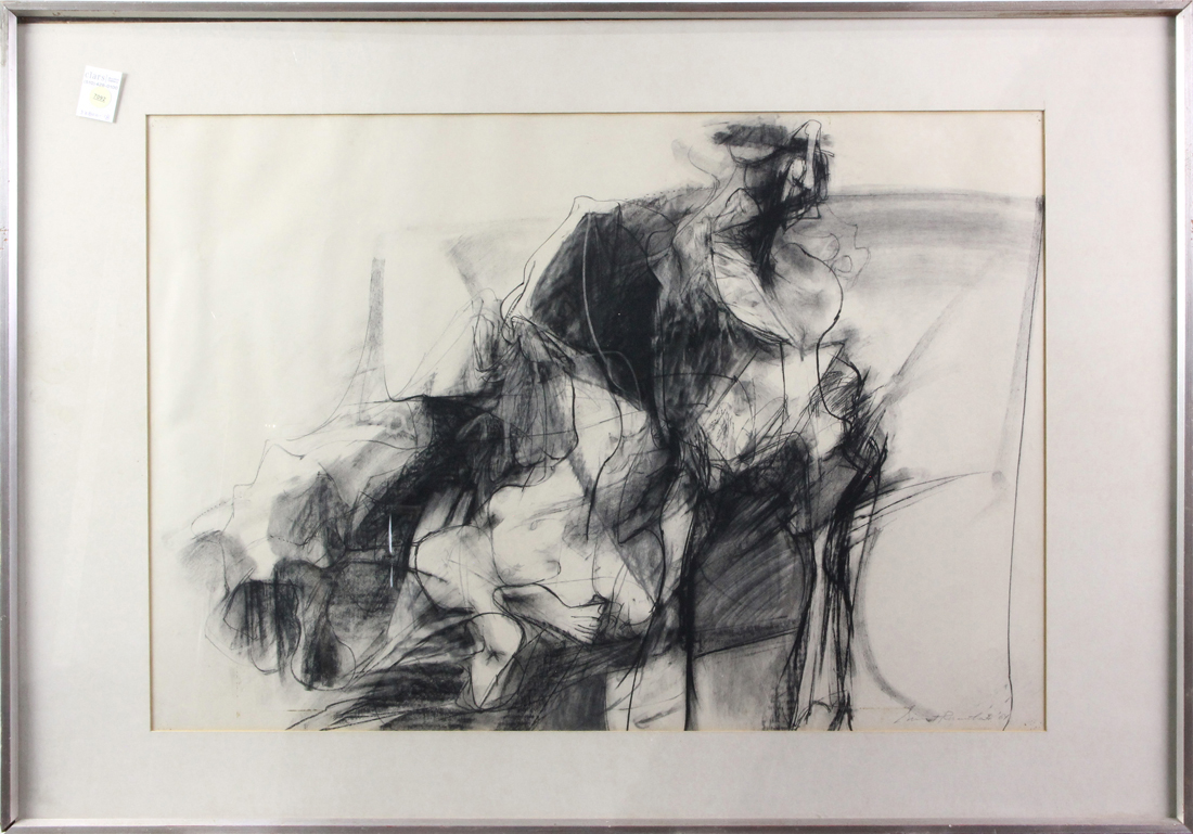 Appraisal: DRAWING ERNEST ROSENTHAL Ernest Rosenthal Austrian-American b Abstract Figure charcoal