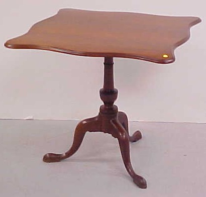 Appraisal: th C Queen Anne tilt top tea table base replaced