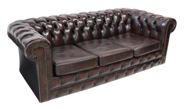 Appraisal: Chesterfield sleeper sofa Mill Brook Furniture late th c in