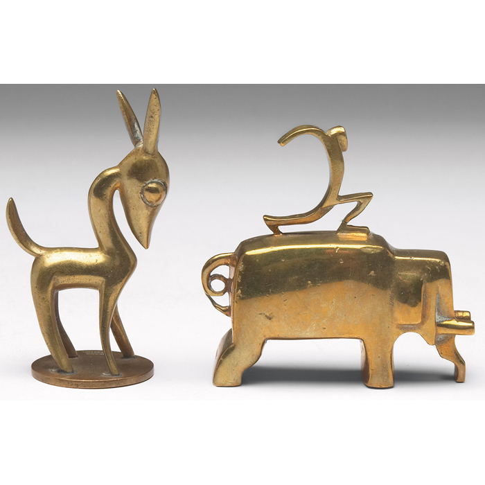 Appraisal: Hagenauer figurine deer ''w x ''h with a Hagenauer figurine