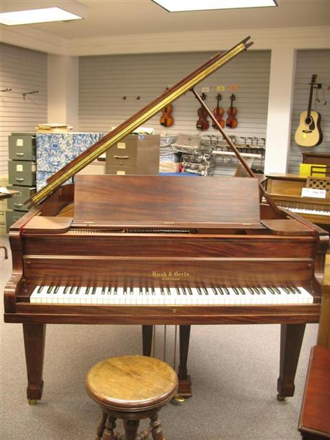 Appraisal: BUSH GERTS BABY GRAND MAHOGANY PIANO ' numbered with bench