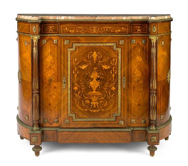 Appraisal: A Napoleon III gilt bronze mounted and marquetry inlaid kingwood