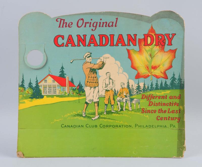 Appraisal: Canada Dry Cardboard Bottle Display - Golfer This Canada Dry