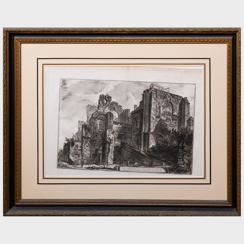 Appraisal: Giovanni Battista Piranesi - Avanzi di antiche terme in Albano