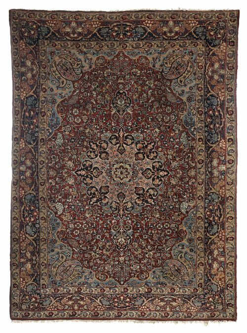 Appraisal: A Kashan rug late th early th century the red