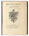 Appraisal: HELV TIUS CLAUDE-ADRIEN De l'Esprit xxii pages including half-title to