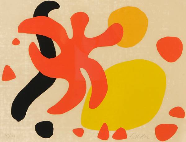 Appraisal: Alexander Calder American - Untitled Composition c Lithograph in colors