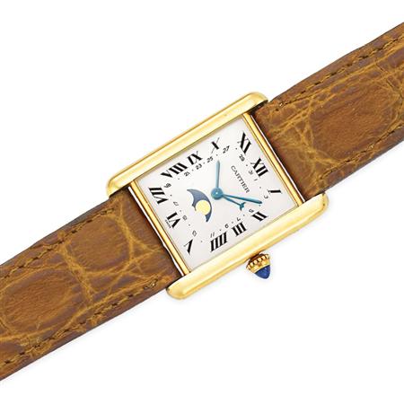 Appraisal: Gentleman's Gold Tank Wristwatch Cartier Estimate -