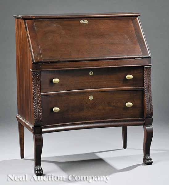 Appraisal: An American Classical Revival Mahogany Slant-Front Secretary late th c