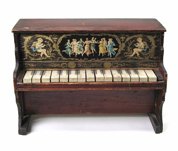 Appraisal: A Schoenhut child's stenciled upright piano height in width in