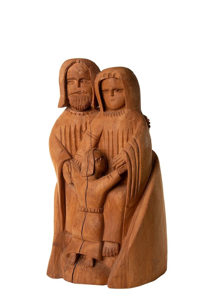 Appraisal: Leo Salazar Holy Family Leo Salazar - Holy Family carved