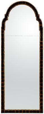 Appraisal: Queen Anne oyster veneer pier mirror oyster veneers possibly laburnum