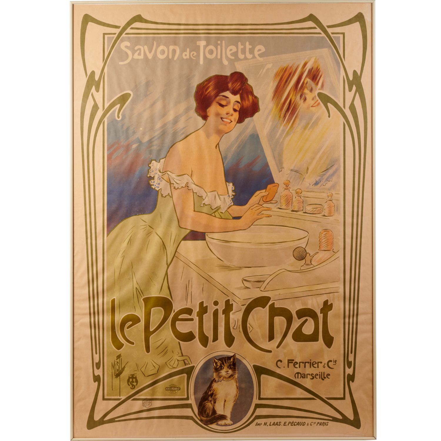 Appraisal: MISTI LARGE-SCALE ART NOUVEAU POSTER Ferdinand Mifliez aka Misti French