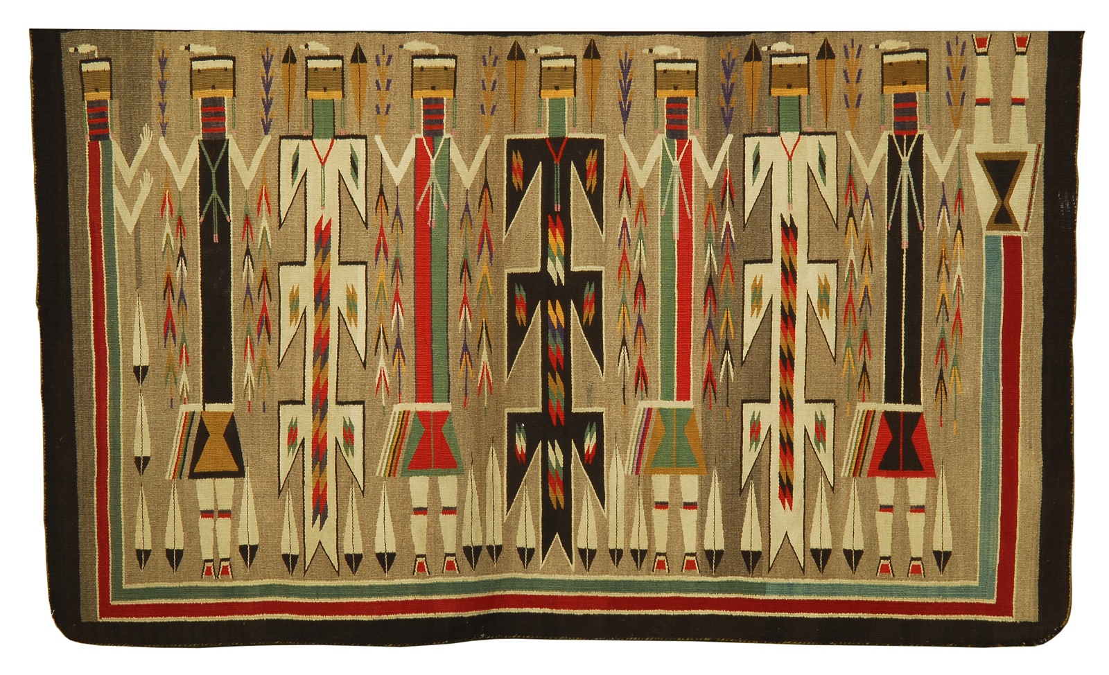 Appraisal: NAVAJO YEI RUG Circa In browns greens reds and oranges