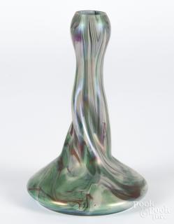 Appraisal: Art glass vase early th c '' h