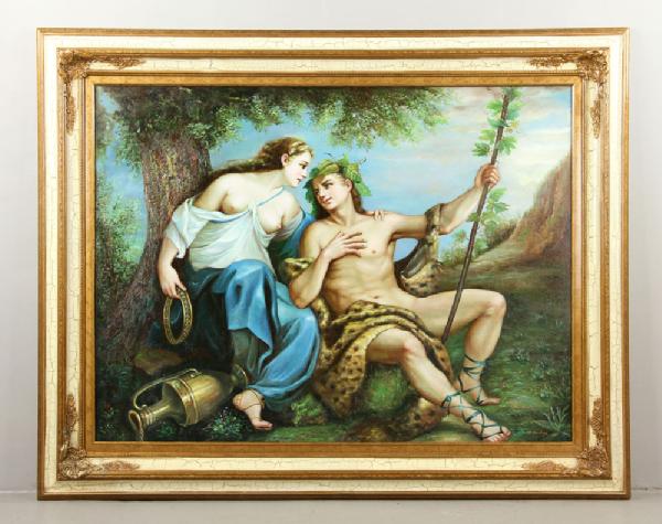 Appraisal: A - Classical Style Painting of a Couple O C