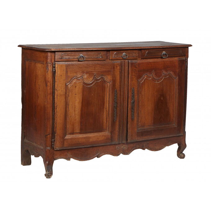 Appraisal: French Provincial Louis XV Style Carved Walnut Sideboard th c