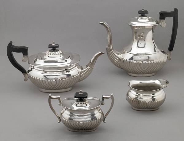 Appraisal: A Leonard four piece silverplated coffee service Comprising a coffee