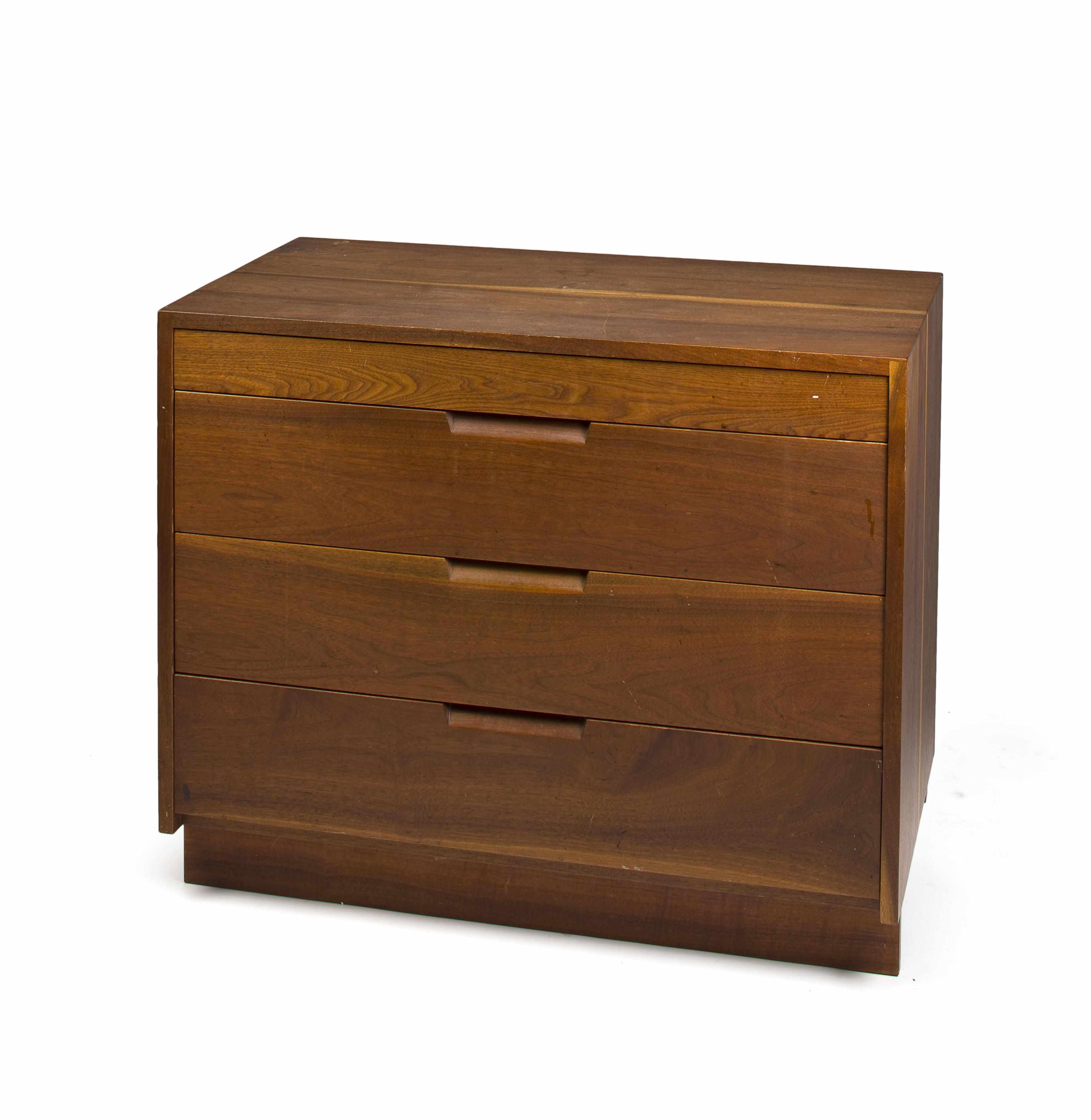 Appraisal: George Nakashima American - A Chest of drawers walnut height