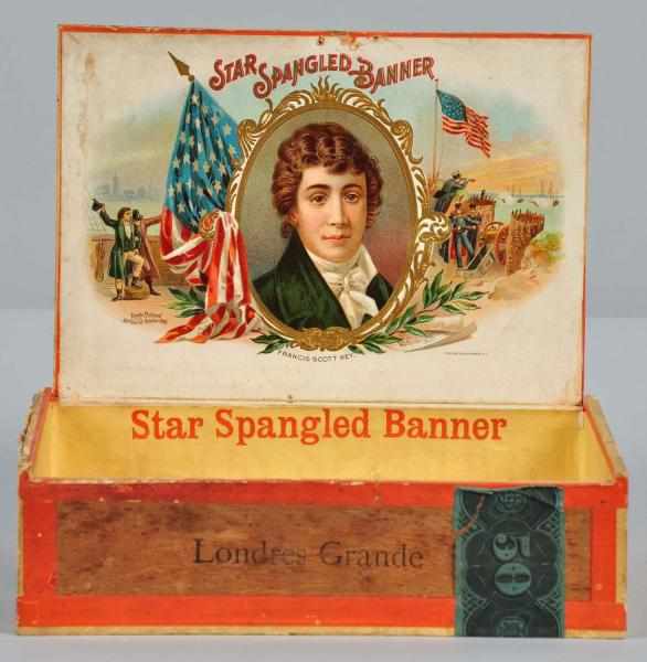 Appraisal: Star Spangled Banner Cigar Box Description Rare Depicting the American