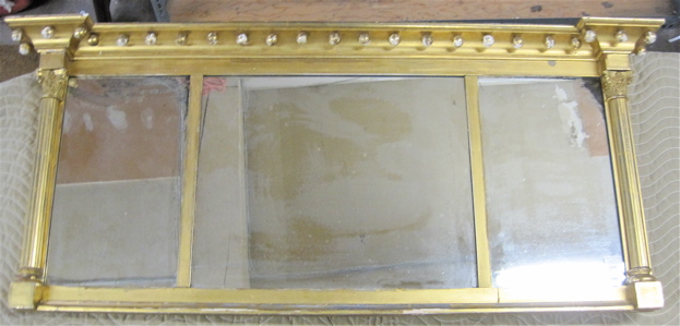 Appraisal: FEDERAL GILTWOOD OVER MANTEL MIRROR American early th century of