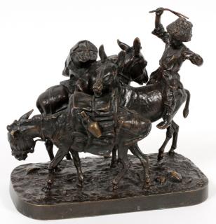 Appraisal: AFTER LANCERAY RUSSIAN BRONZE SCULPTURE AFTER EVGENY ALEXANDROVICH LANCERAY RUSSIAN