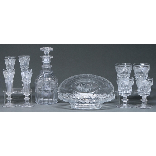 Appraisal: A cut glass table service c deeply and richly cut