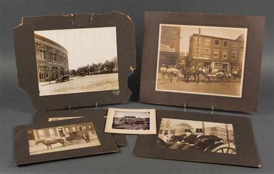 Appraisal: Photographs Group of six vintage prints showing carriages or delivery