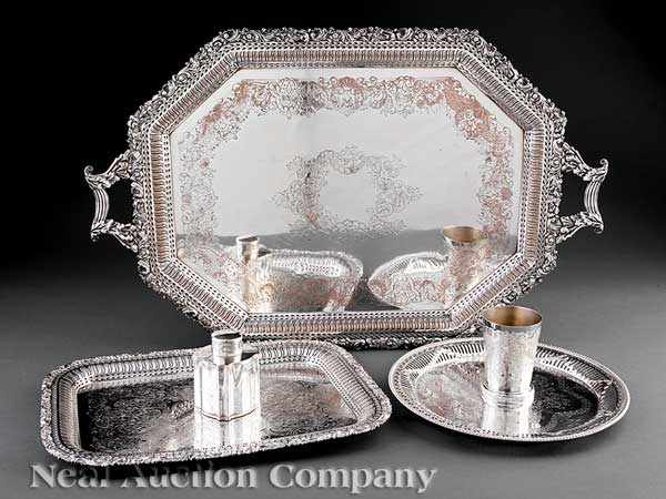 Appraisal: A Group of Ellis Barker Silverplate including a tea tray