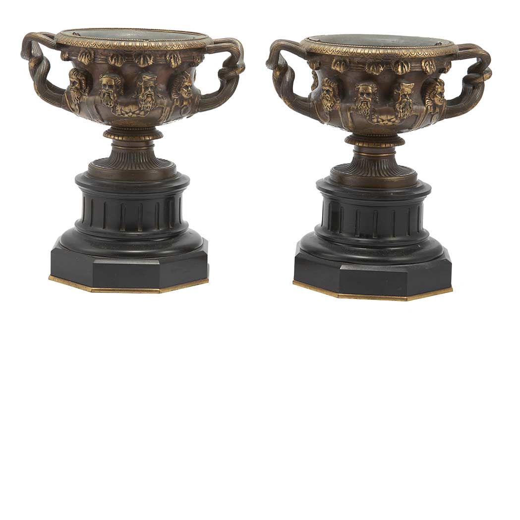 Appraisal: Companion Pair of Bronze Models of the Albani Vase F