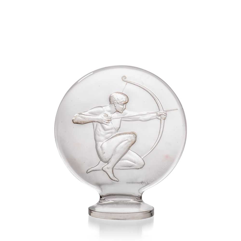 Appraisal: REN LALIQUE FRENCH - ARCHER CAR MASCOT NO designed clear