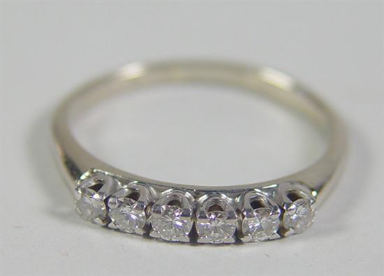 Appraisal: Ladies k White Gold Diamond Ring Six round full cut