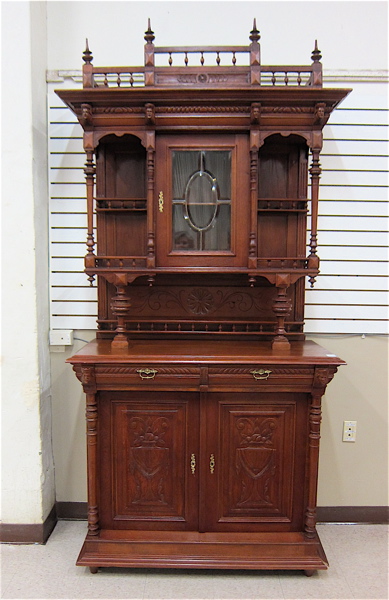 Appraisal: AN OAK RENAISSANCE STYLE COURT CUPBOARD Austrian or German th