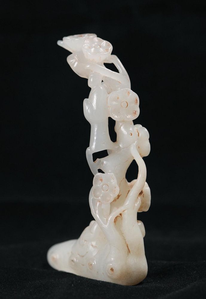 Appraisal: Chinese jade carving possibly Republican period carved with intertwining branches