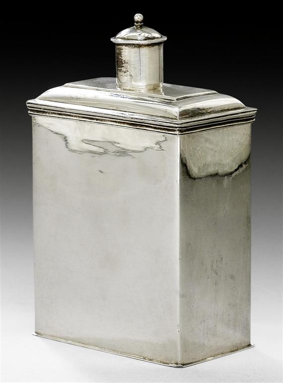 Appraisal: TEA CADDY Zurich circa Maker's mark Hans Conrad Oeri II