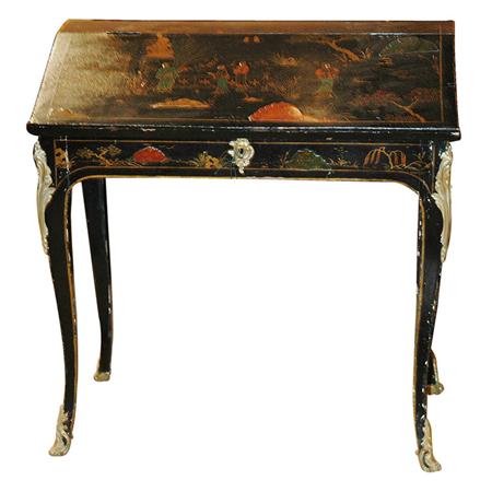 Appraisal: Chinoiserie Decorated and Black Painted Ladys Writing Desk Estimate nbsp