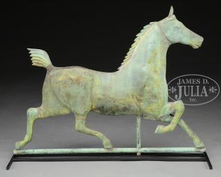 Appraisal: FINE HACKNEY HORSE MOLDED COPPER WEATHERVANE Late th century American