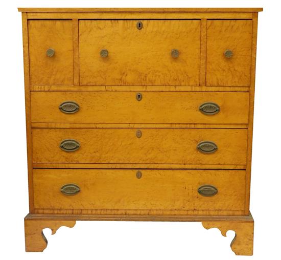 Appraisal: Birdseye maple chest American late th early th C cherry